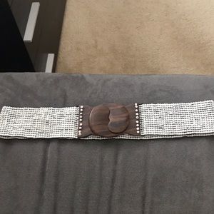 Wooden beaded belt